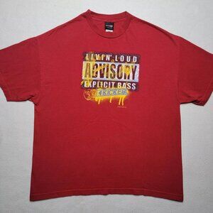 Vintage Fifth Sun Bass Kicker T-Shirt Men's Size XL Red Short Sleeve Skater